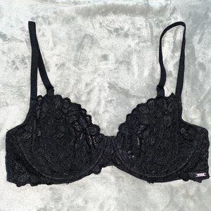 Black Lace Underwire Bra